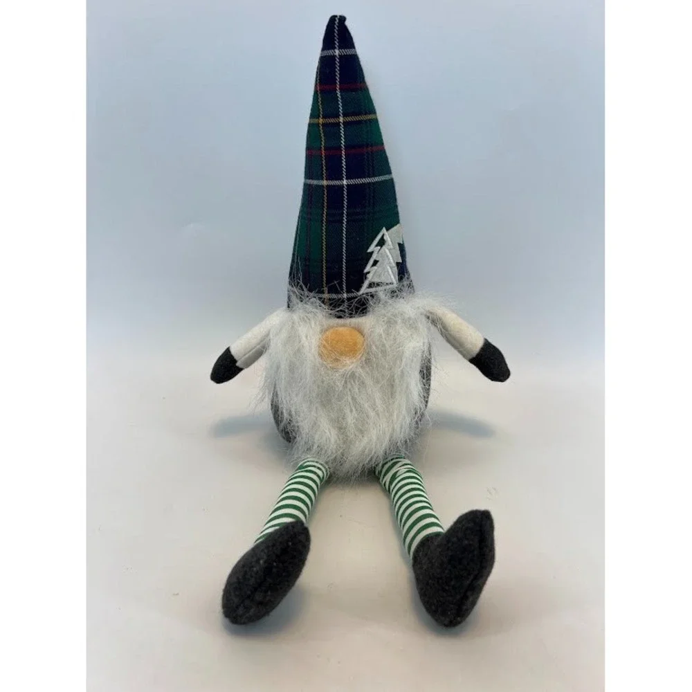 Mini Gnomes brand Christmas Gnome‎ Tartan Plaid Weighted 6
